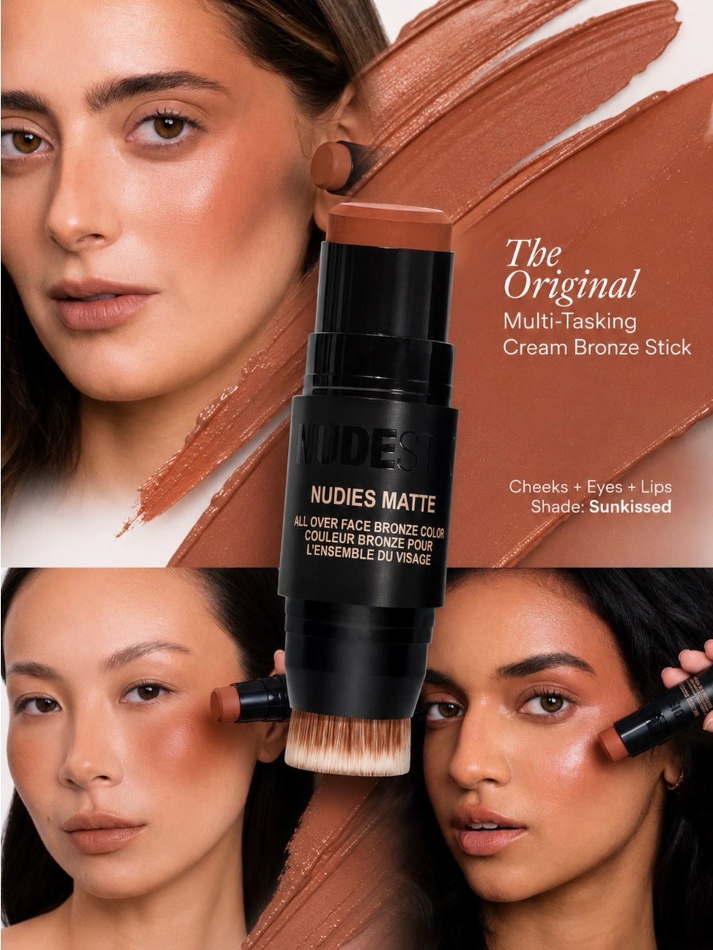 ☀️NUDESTIX Nudies Matte All Over Face Bronzer Stick – Sunkissed | Full Size